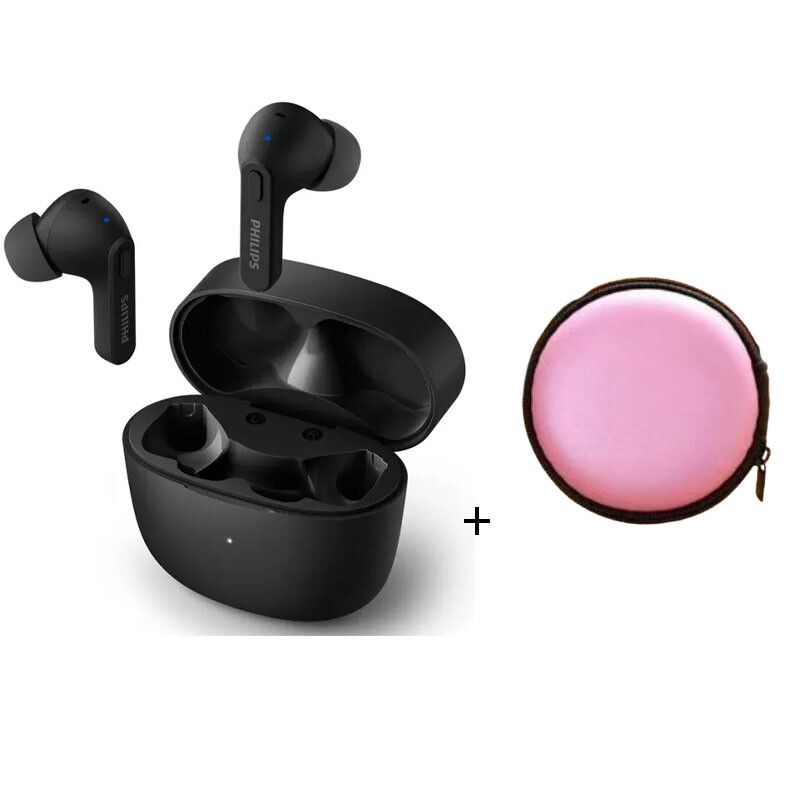 PHILIPS - Audífonos Bluetooth PHILIPS TAT2206 - Negro Y Estuche