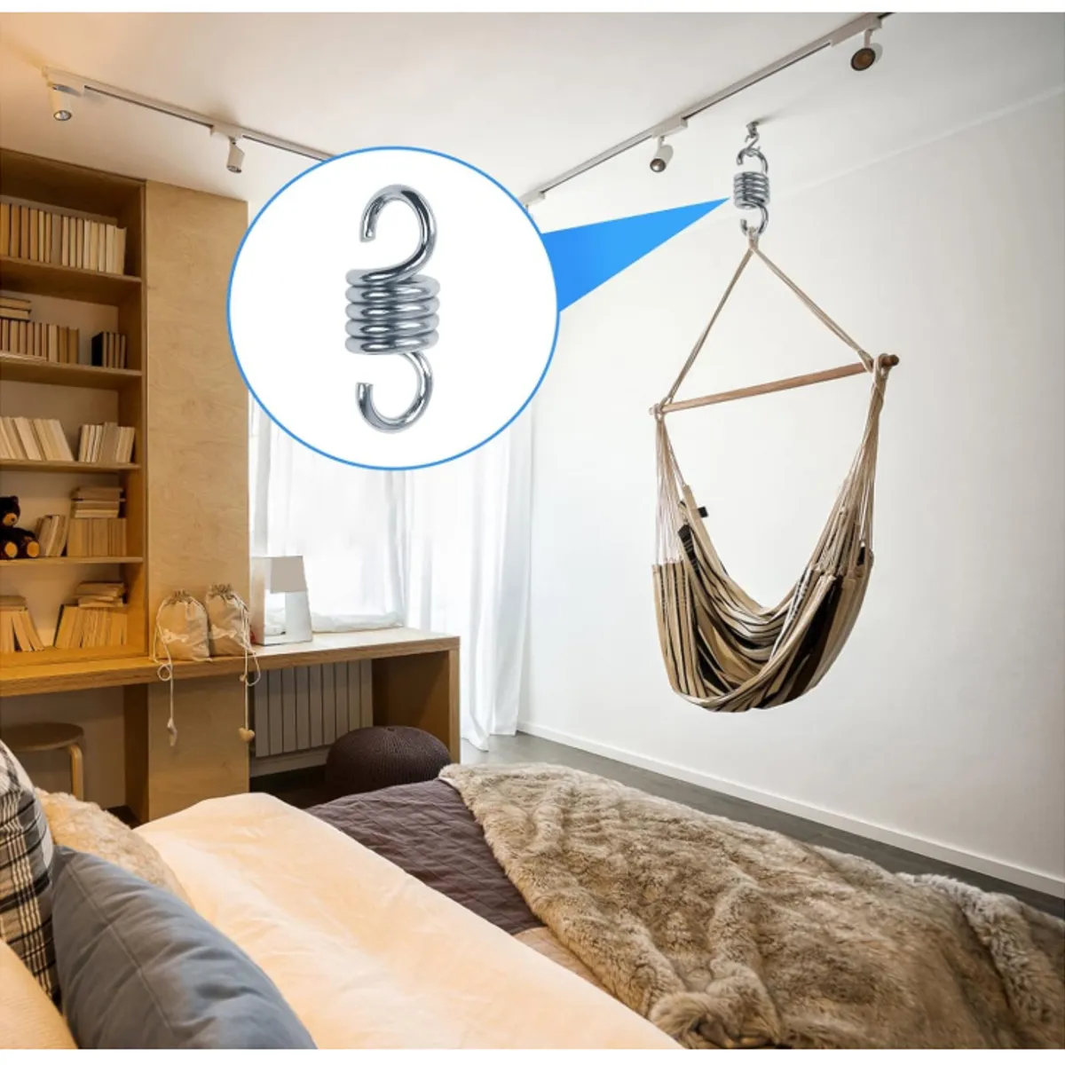 KUANGYE - Resorte Acero Inoxidable Para Hamacas Sillas Columpios