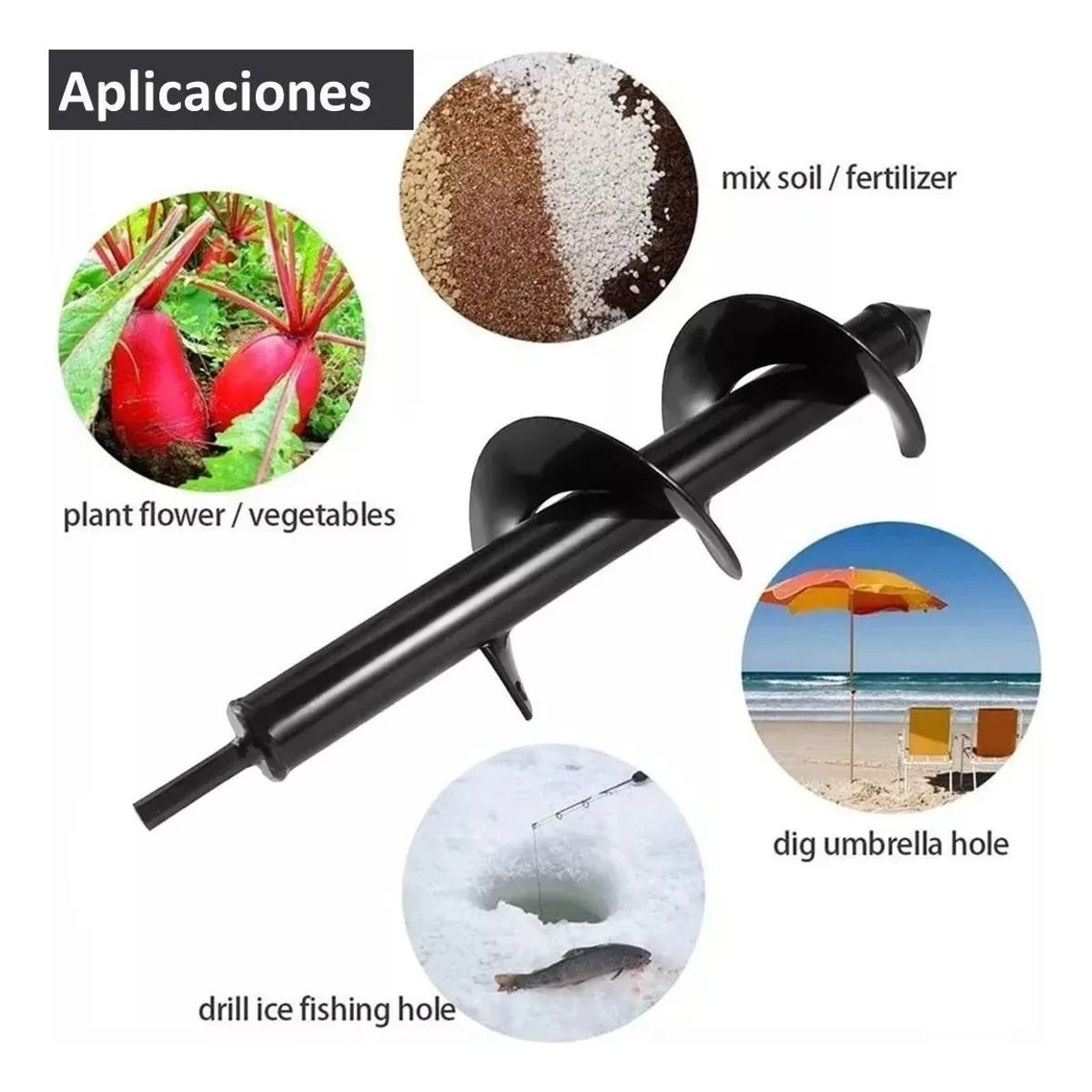 KUANGYE - 3pcs Brocas Ahoyador Plantar Jardín Para Taladro Común