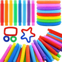 GENERICO - 8pcs Pop It Tube Juguetes Antiestrés De Colores Regalo