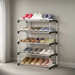 GENERICO - 5 Niveles Organizador Zapatera Rack De Metal Para Almacenar