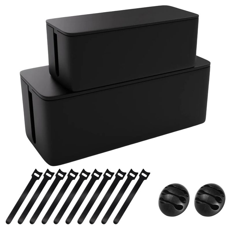 KUANGYE - Organizador De Cables Cargadores Y Accesorios Set 2 Cajas
