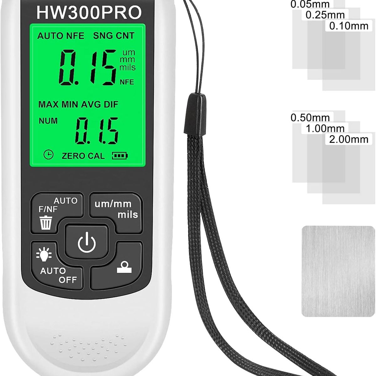 KUANGYE - Medidor Espesor Pintura Auto Probador Profundidad Blanco