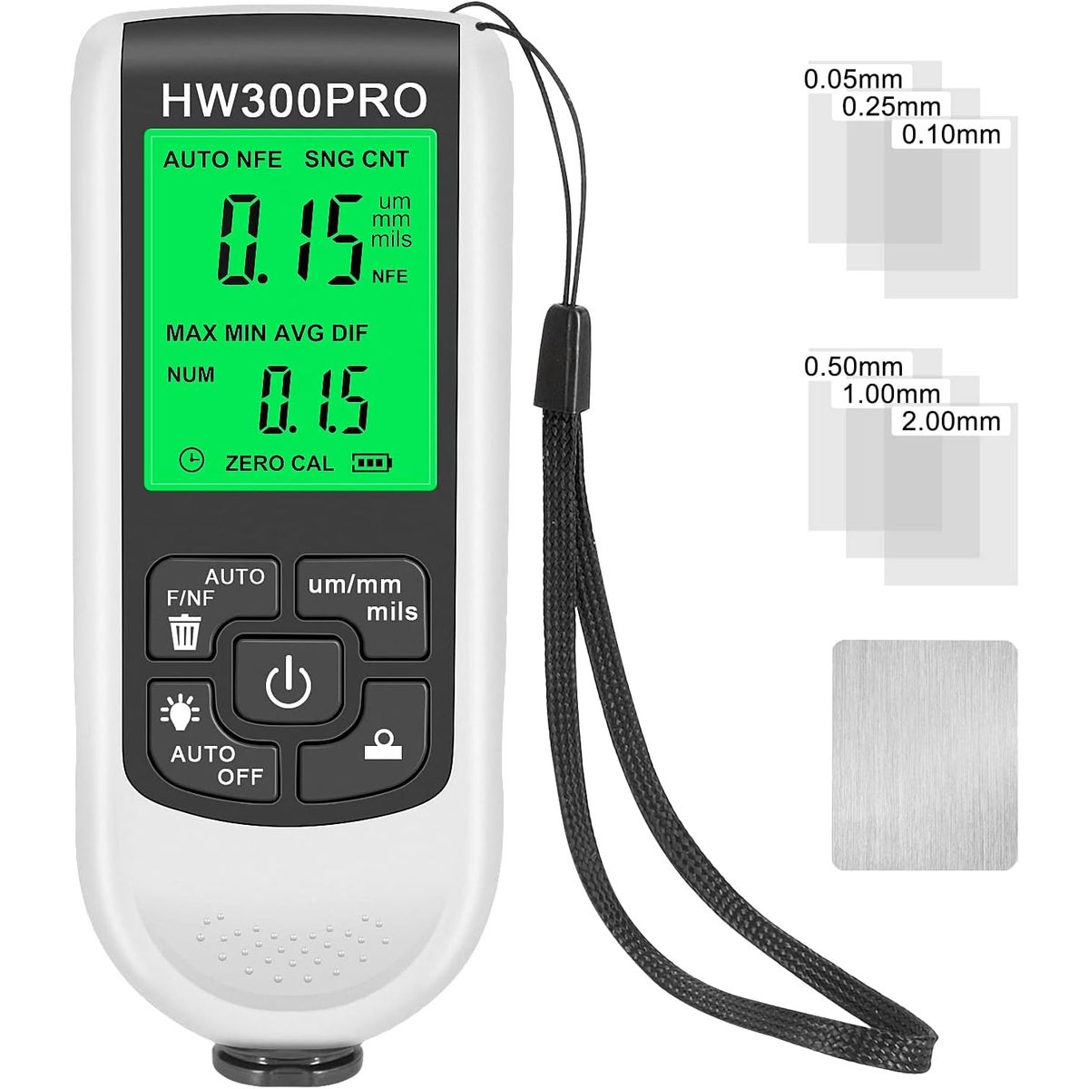 KUANGYE - Medidor Espesor Pintura Auto Probador Profundidad Blanco