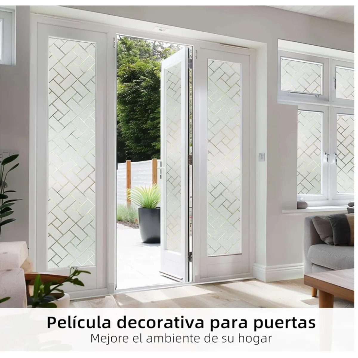 KUANGYE - Película Opaca Para Ventana Estática Película De Cristal Adhesiva