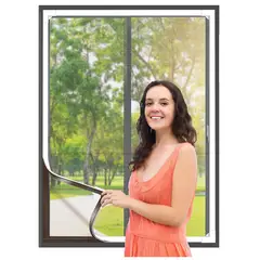 KUANGYE - Mosquitera magnética para ventanas Anti Mosquitos 150×180cm