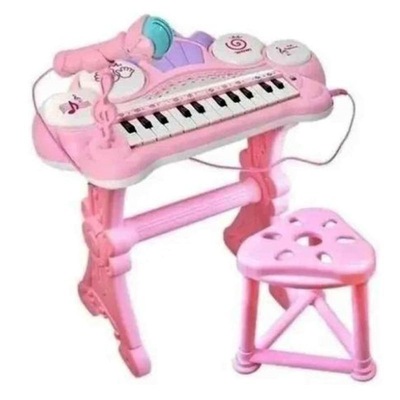GENERICO - Juguete Piano Musical Niño Con Microfono Rosado