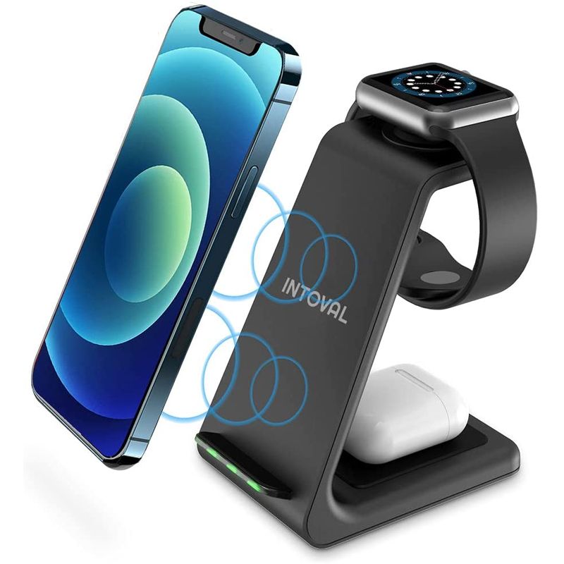 PUREPOWER - 3 en 1 Estación de Carga Inalambrica Rápida para iPhoneApple Watch