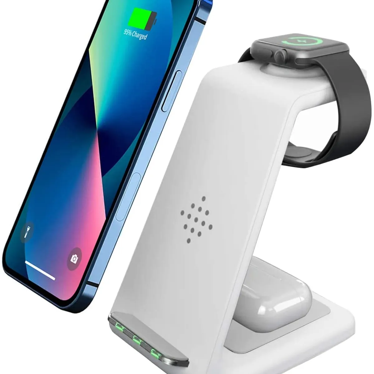 PUREPOWER - 3 en 1 Estación de Carga Inalambrica Rápida para iPhoneApple Watch