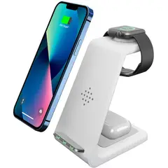 PUREPOWER - 3 en 1 Estación de Carga Inalambrica Rápida para iPhoneApple Watch