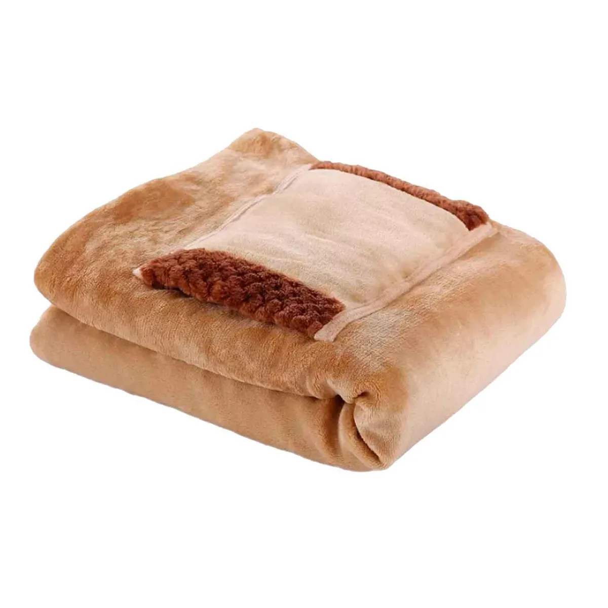 GLOBAL LATIN GROUP - Manta Térmica Eléctrica Usb Con Sherpa 80x60 - Marron