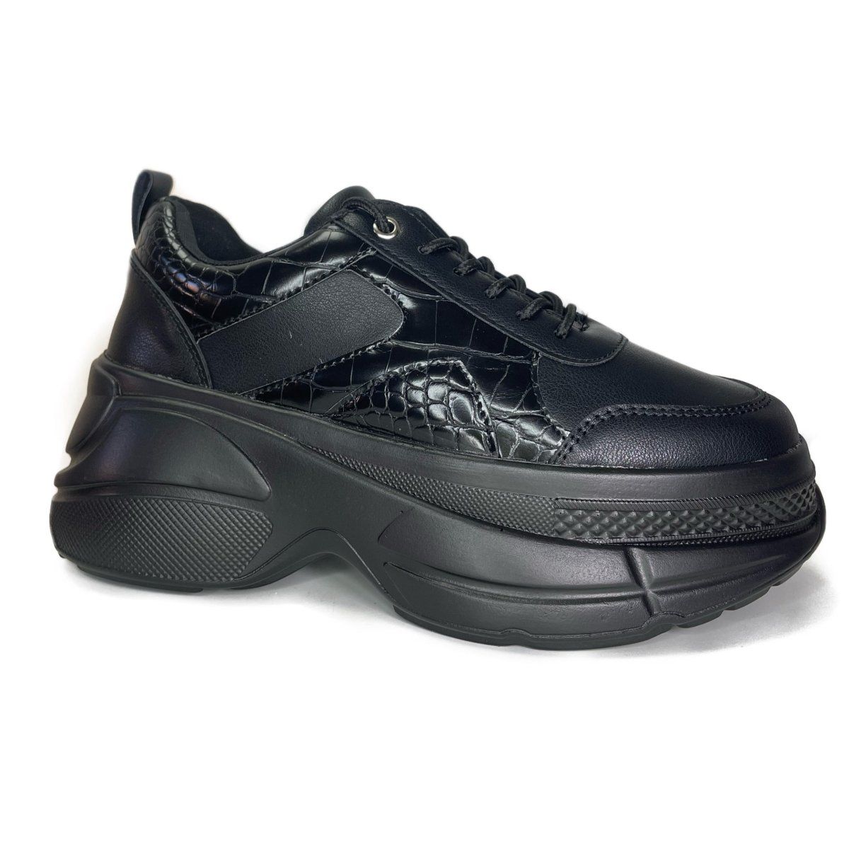 POZATINI - ZAPATILLA PLATAFORMA NEGRA LULA