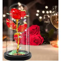 ATLAS - Rosa Eterna Led con cúpula De Vidrio