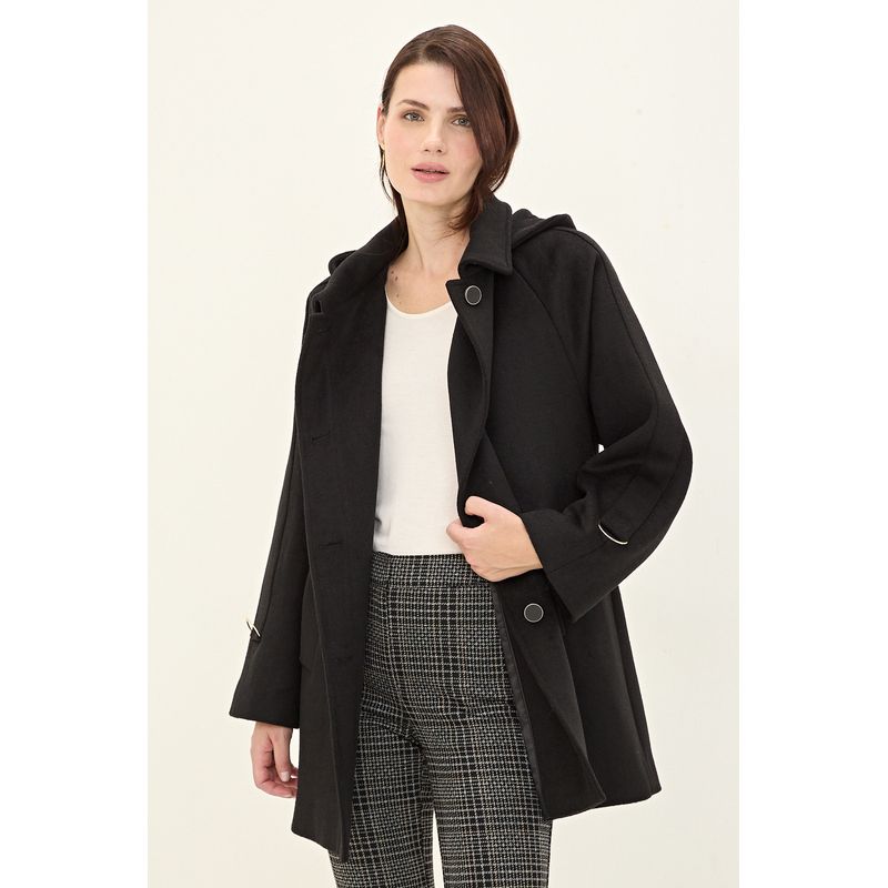 MA GRIFFE - Chaqueton Negro Mujer Magriffe.