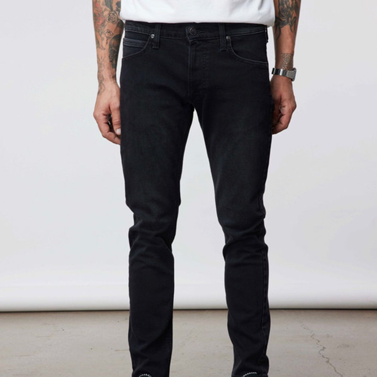LEE - Pantalon Hombre Luke Slim Tapered Fit Shadow Black