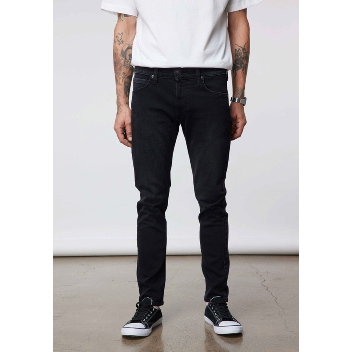 LEE - Pantalon Hombre Luke Slim Tapered Fit Shadow Black