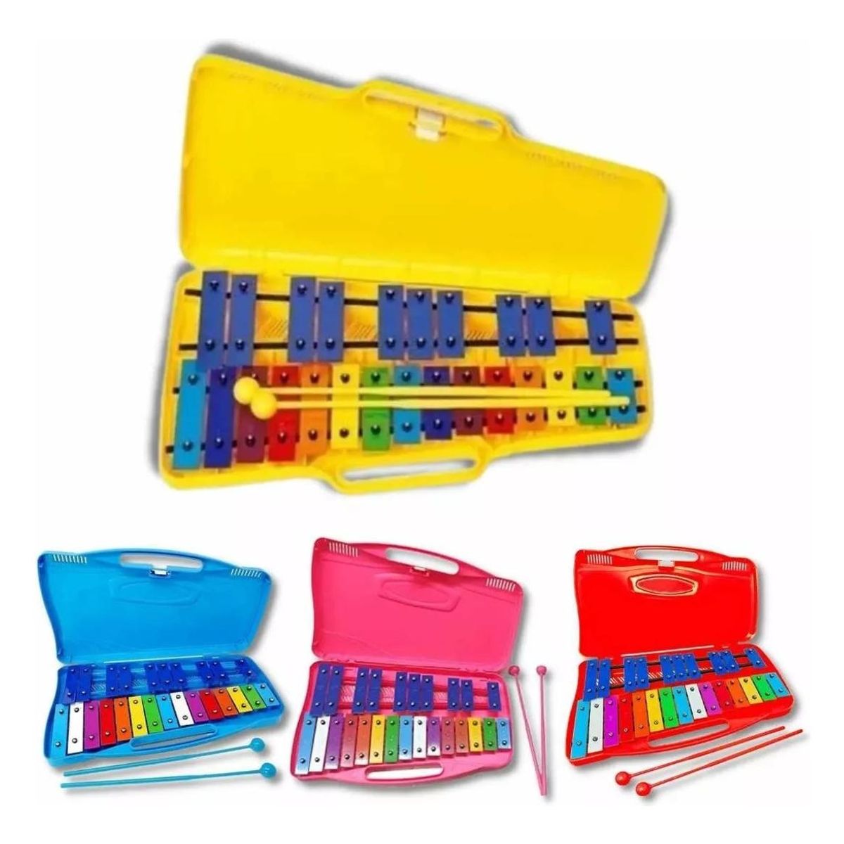 GENERICO - Metalófono Didáctico Cromático de 25 Notas con Caja