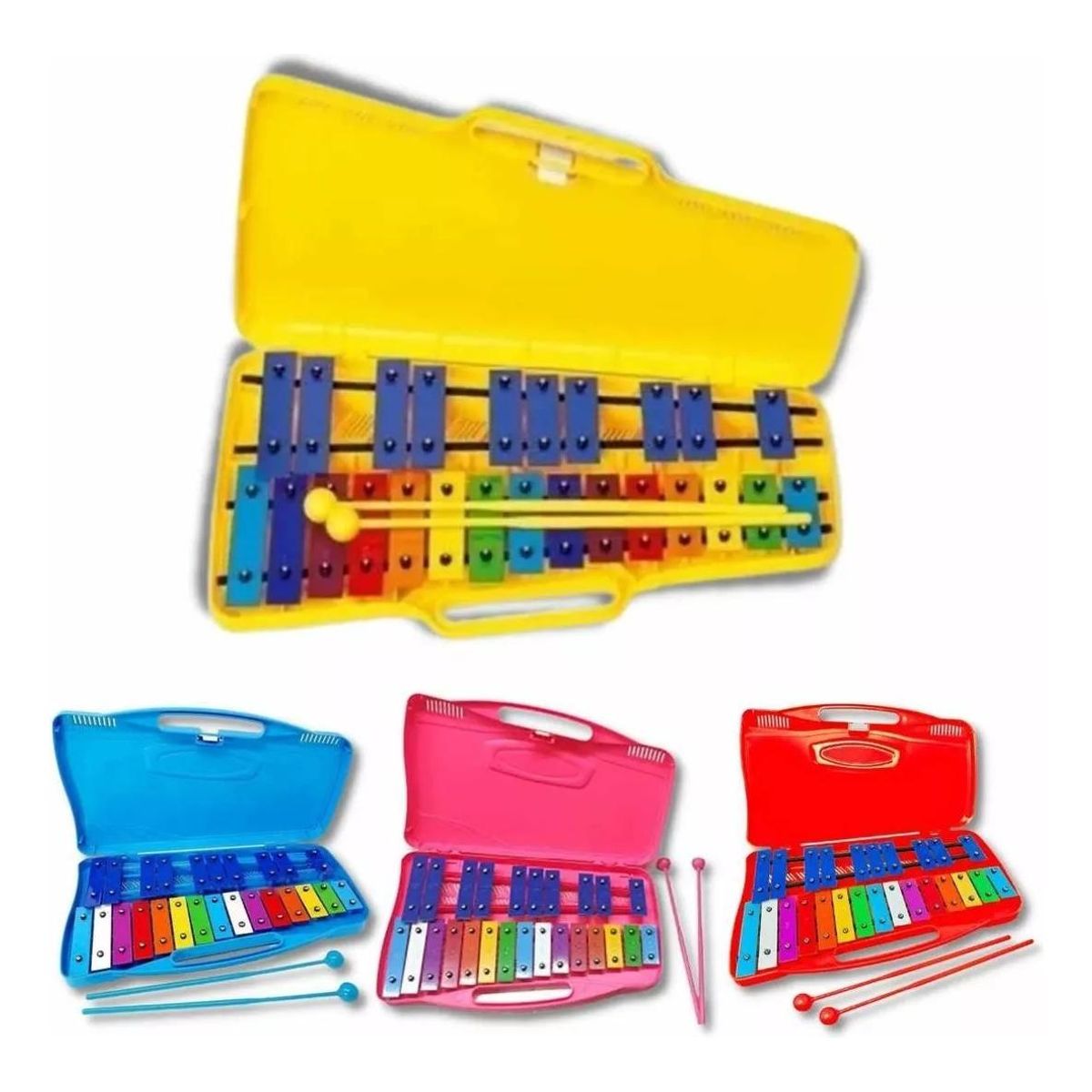 GENERICO - Metalófono Didáctico Cromático de 25 Notas con Caja