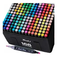 GENERICO - Estuche de 168 Lápices Doble Cabeza para Colorear
