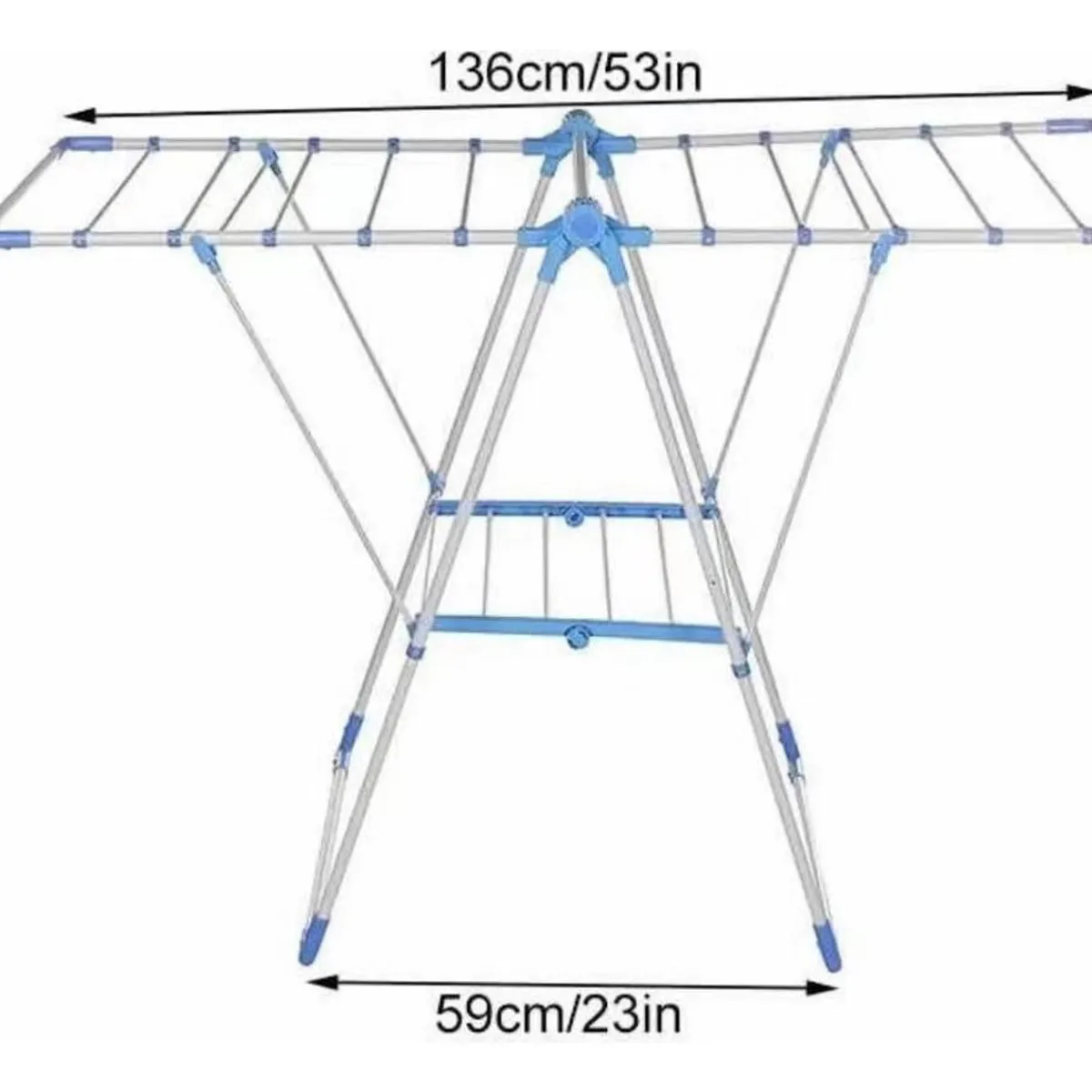 GENERICO - Tendedero Plegable de Ropa 2 Niveles Compacto