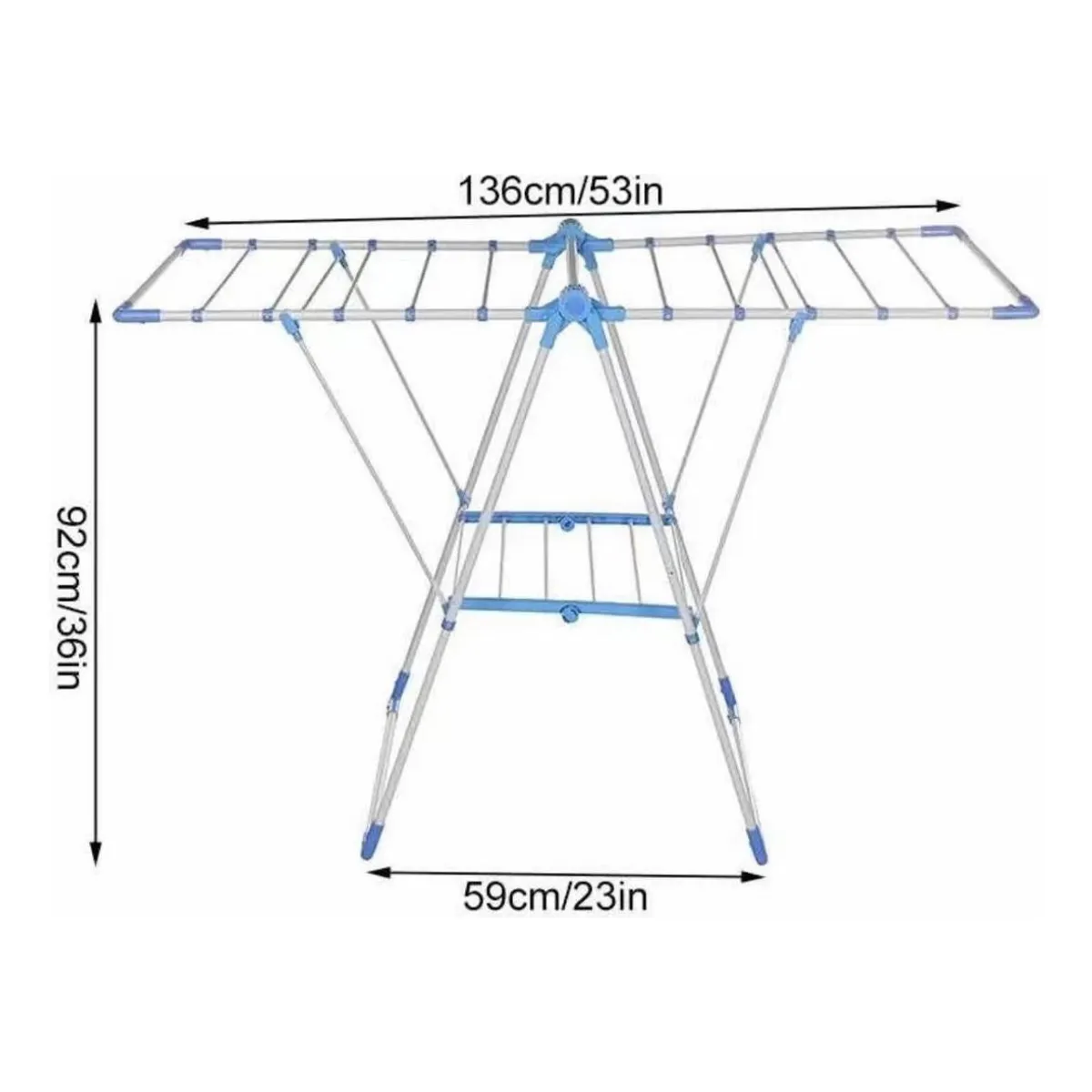 GENERICO - Tendedero Plegable de Ropa 2 Niveles Compacto