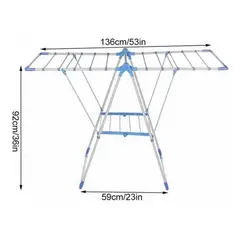 GENERICO - Tendedero Plegable de Ropa 2 Niveles Compacto