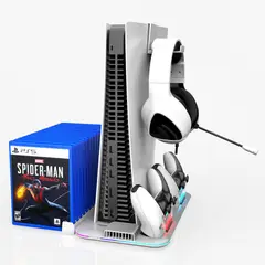 DOBE - Base refrigeradora RGB con mandos cagador para PS5 PROSlimPS5.
