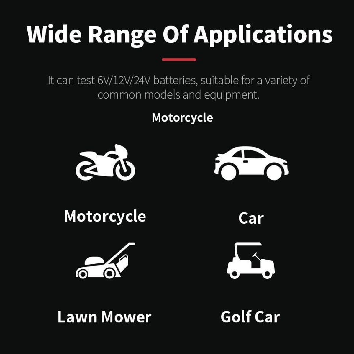 GENERICO - Probador de Batería Automotriz BM550 para Voltajes 6V12V24V