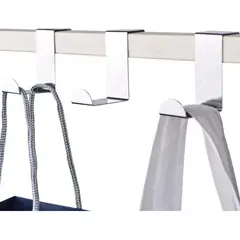GENERICO - Pack de 2 Ganchos de Puerta de Acero Inoxidable