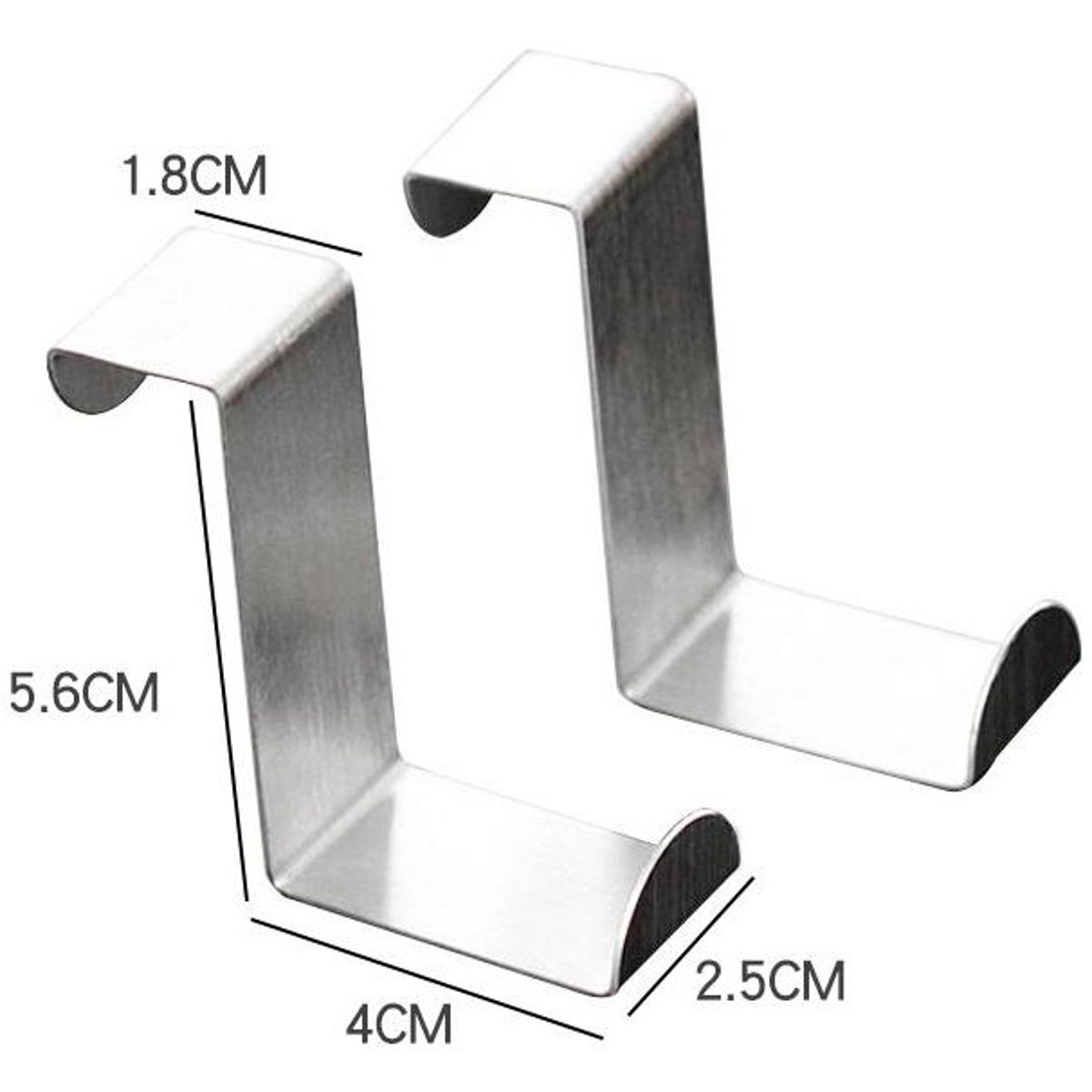 Pack de 2 Ganchos de Puerta de Acero Inoxidable, marca GENERICO - Foto 2