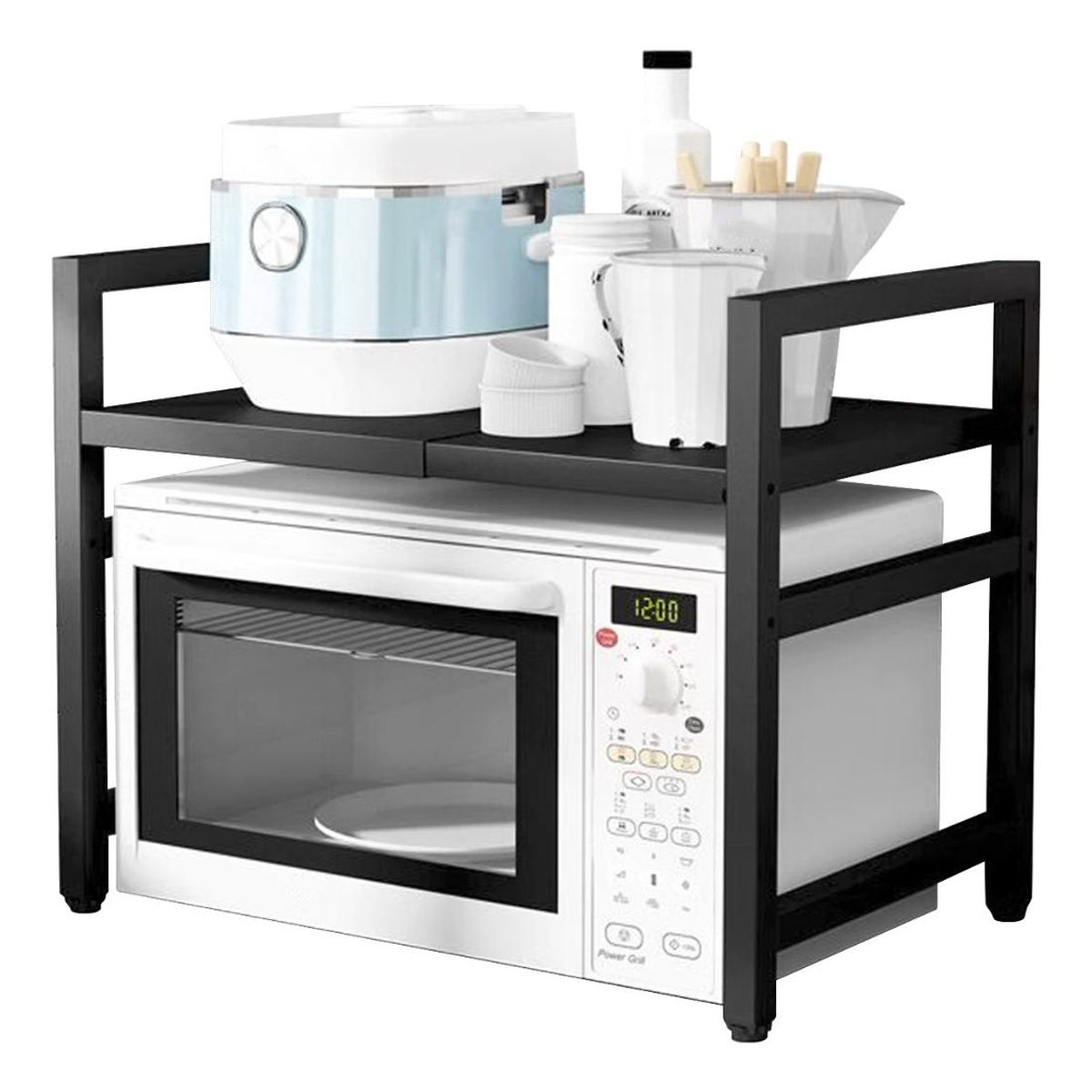 GENERICO - Estante Extensible para Horno Microondas - Organizador de Cocina