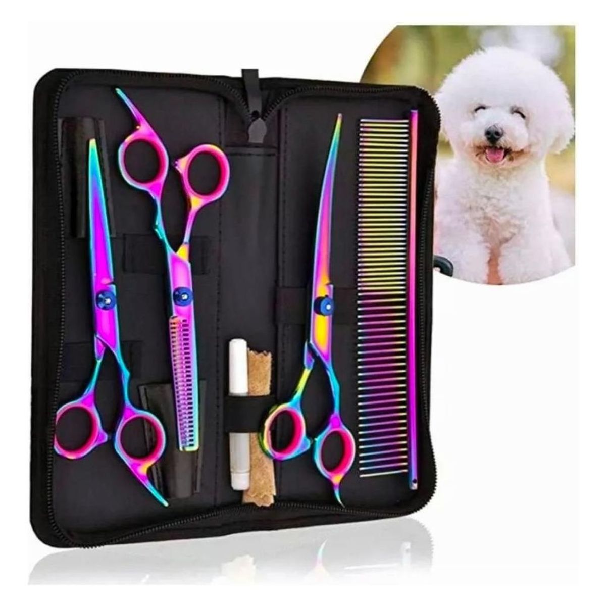 GENERICO - Juego Profesional de Tijeras para Aseo de Perros y Mascotas