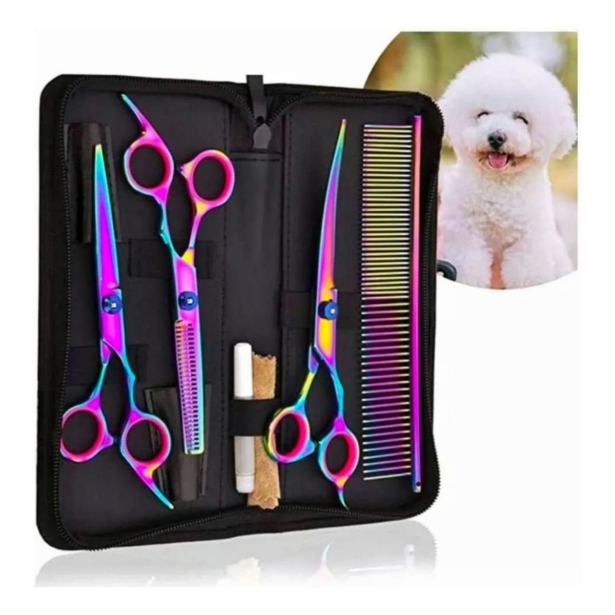 GENERICO - Juego Profesional de Tijeras para Aseo de Perros y Mascotas