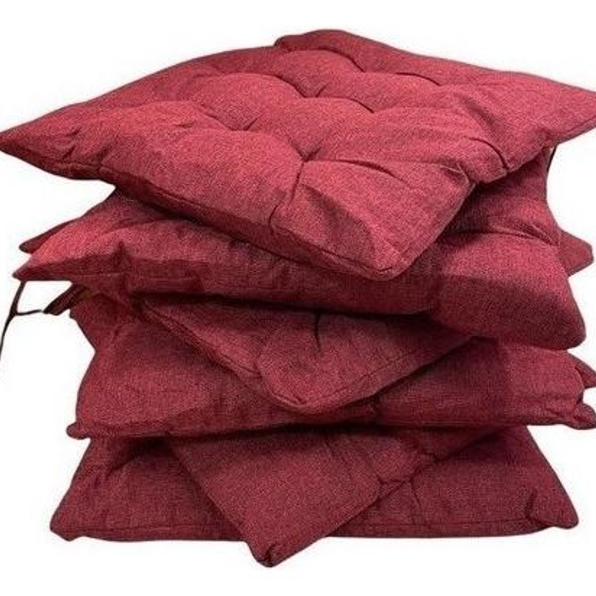 GENERICO - Pack de 6 Cojines Cuadrados para Silla en Lino Liso