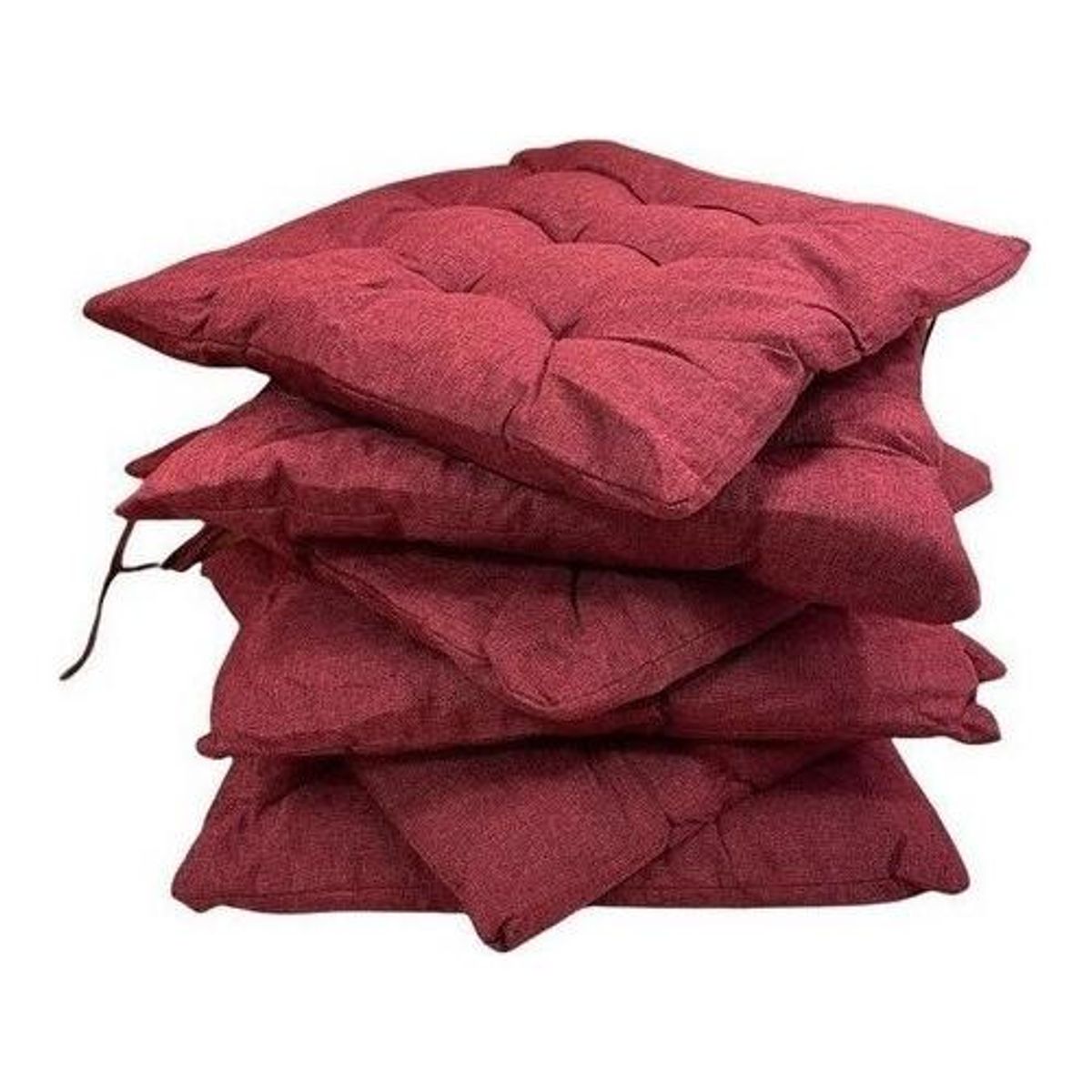 GENERICO - Pack de 6 Cojines Cuadrados para Silla en Lino Liso