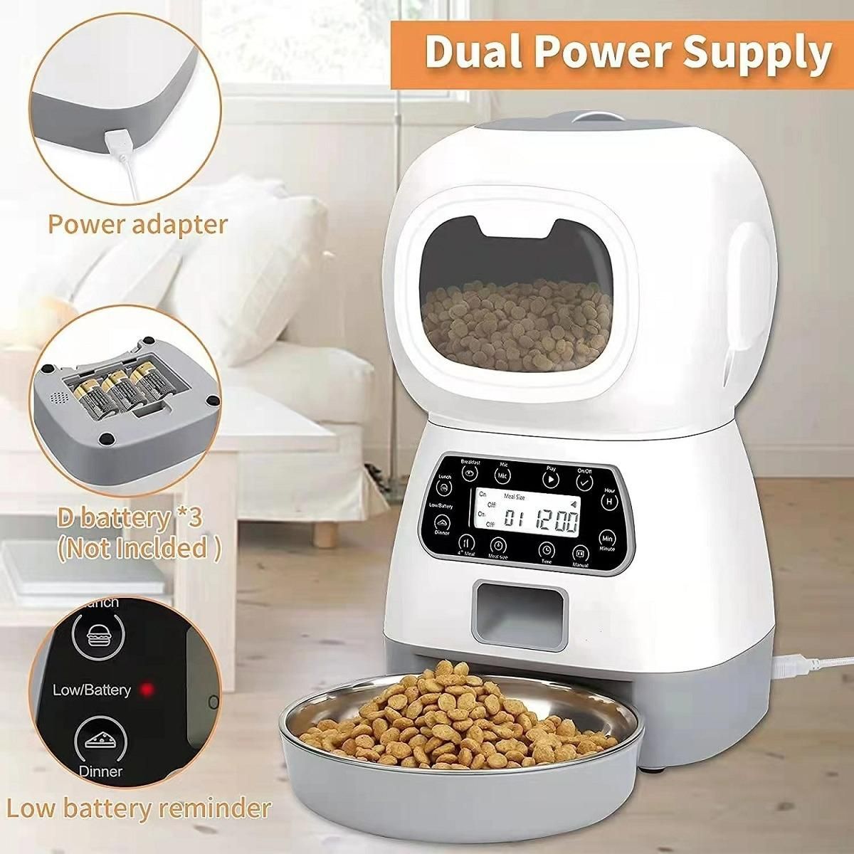 GENERICO - Dispensador Automático de Alimento para Mascotas