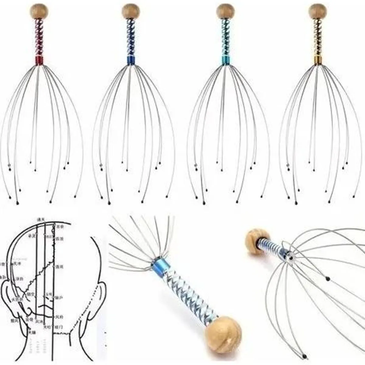 GENERICO - Masajeador de Cabeza Relajante para Aliviar el Estrés