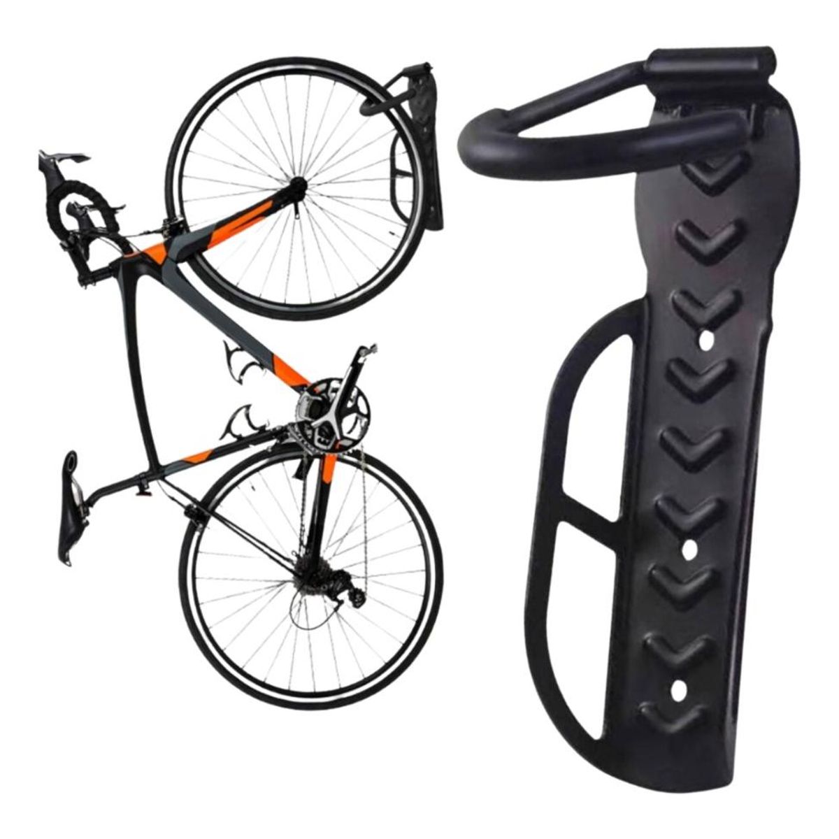 GENERICO - Soporte de Pared para Bicicleta - Colgador de Acero