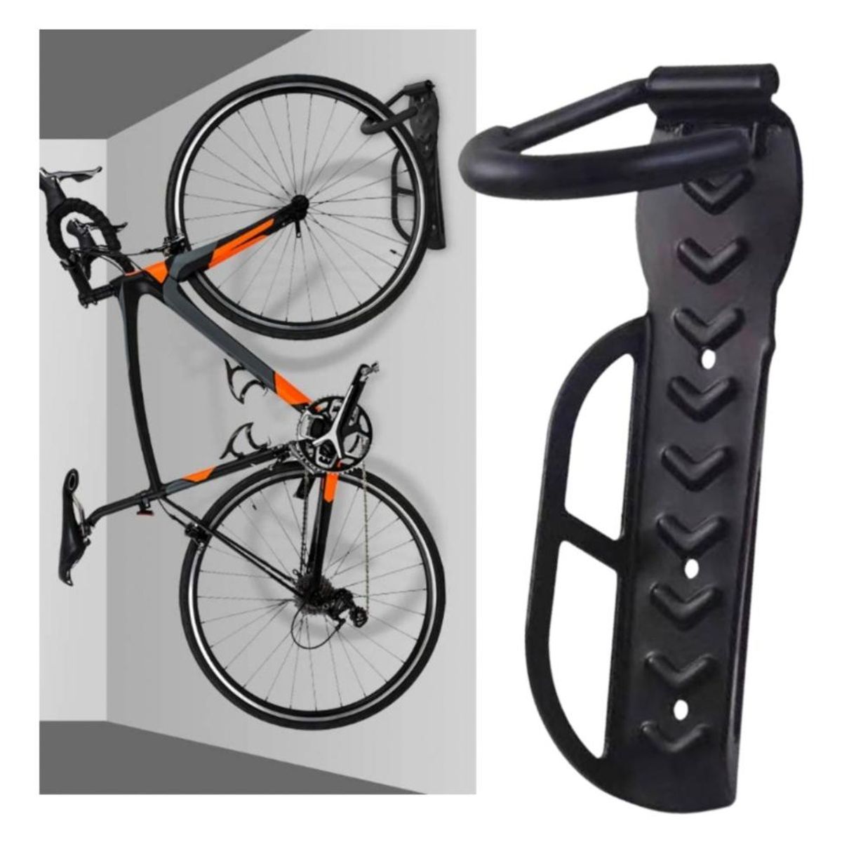 GENERICO - Soporte de Pared para Bicicleta - Colgador de Acero