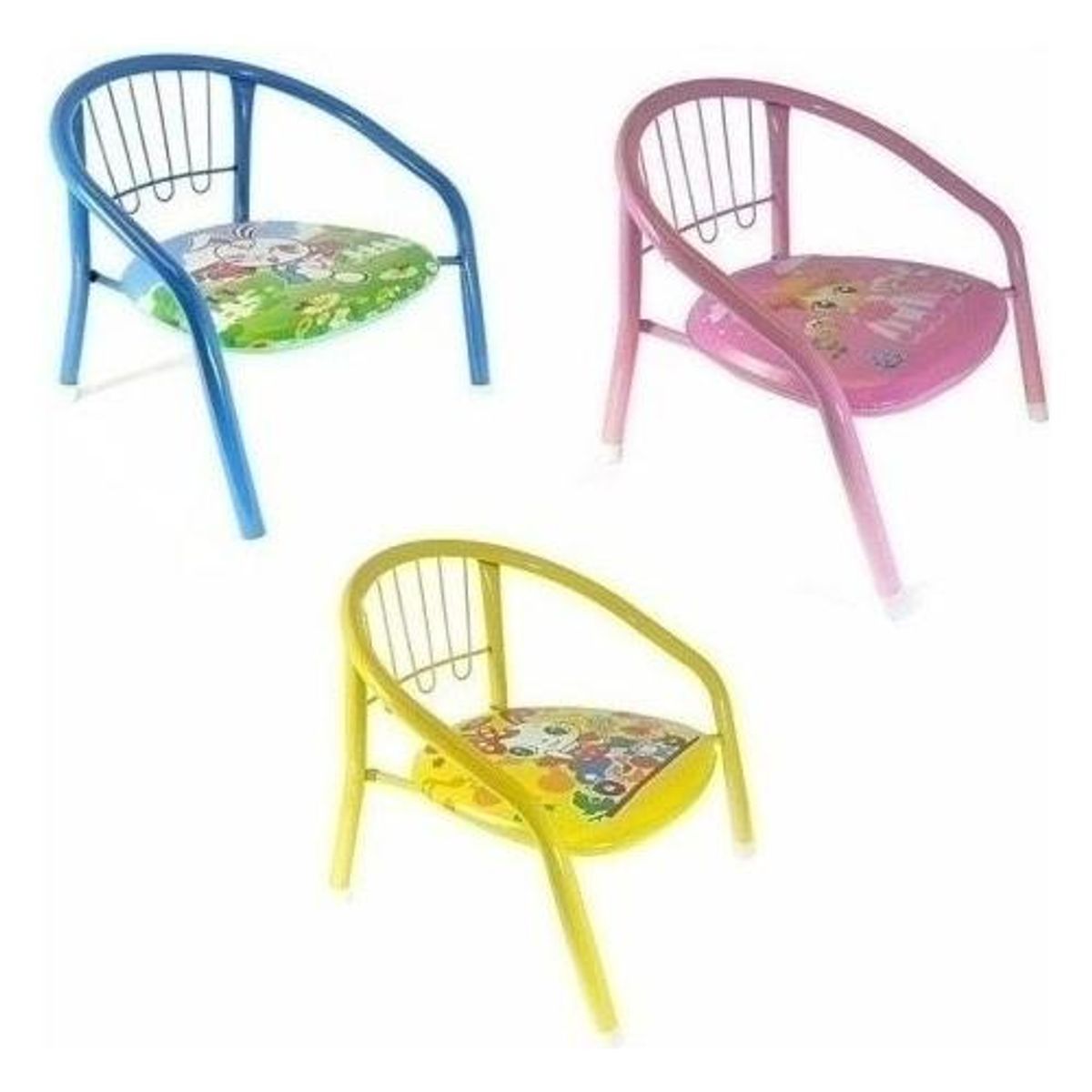 GENERICO - Silla Metálica para Niños Varios Colores y Diseño