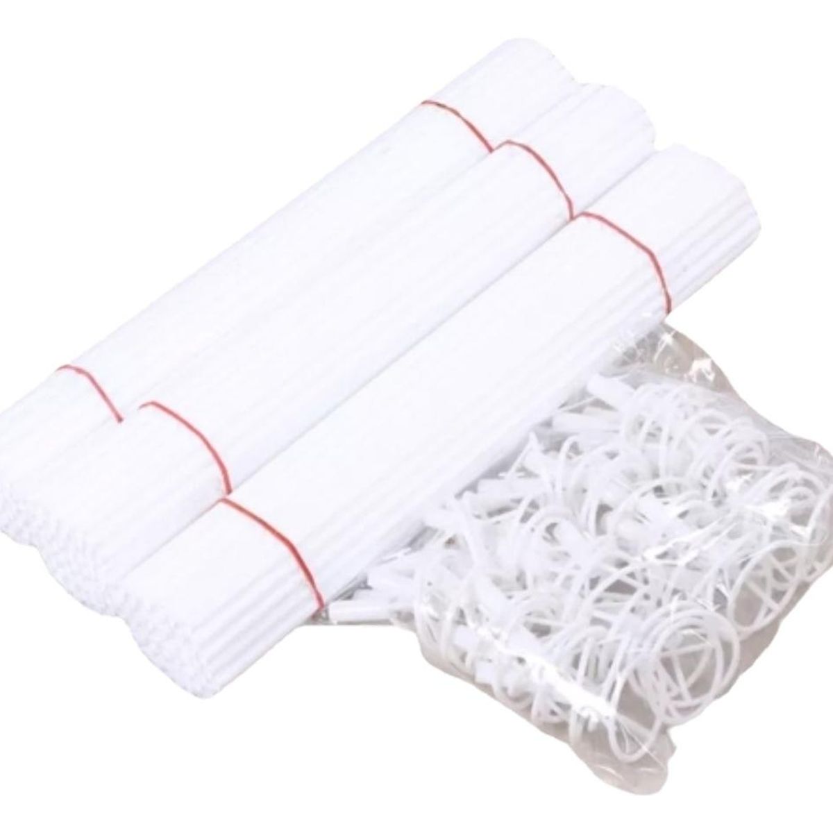 GENERICO - Pack de 50 Varillas Gruesas 40 cm para Globos de 45 cm