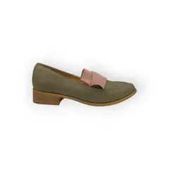 HERIEL - Mocasín Verde Bajo Mujer.