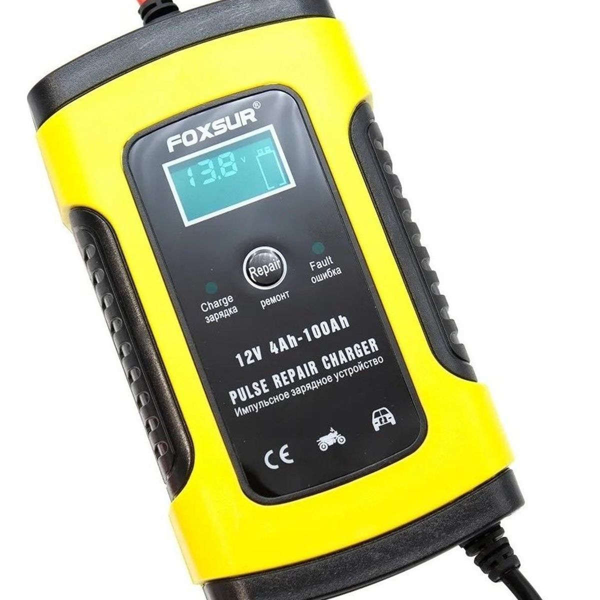 GENERICO - Cargador Automático de Baterías 12V para Auto y Moto