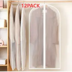 GENERICO - Juego de 12 Bolsas Transparentes para Trajes - 60x120 cm