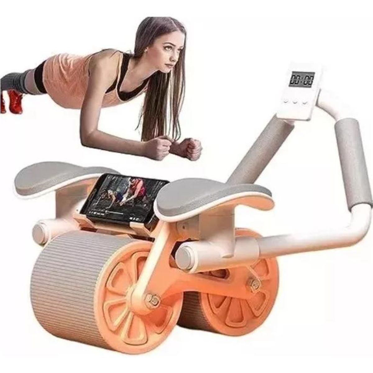 GENERICO - Rueda Abdominal Multifuncional con Colchoneta Antideslizante