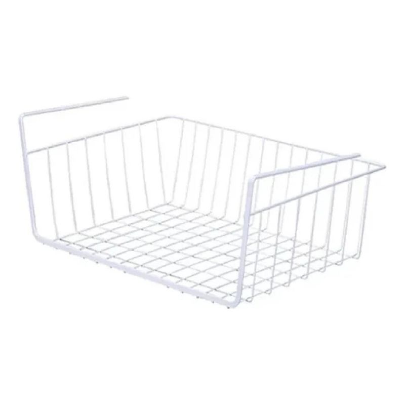 GENERICO - Canasto Metal Blanco Organizador Multiuso para Cocina y Baño