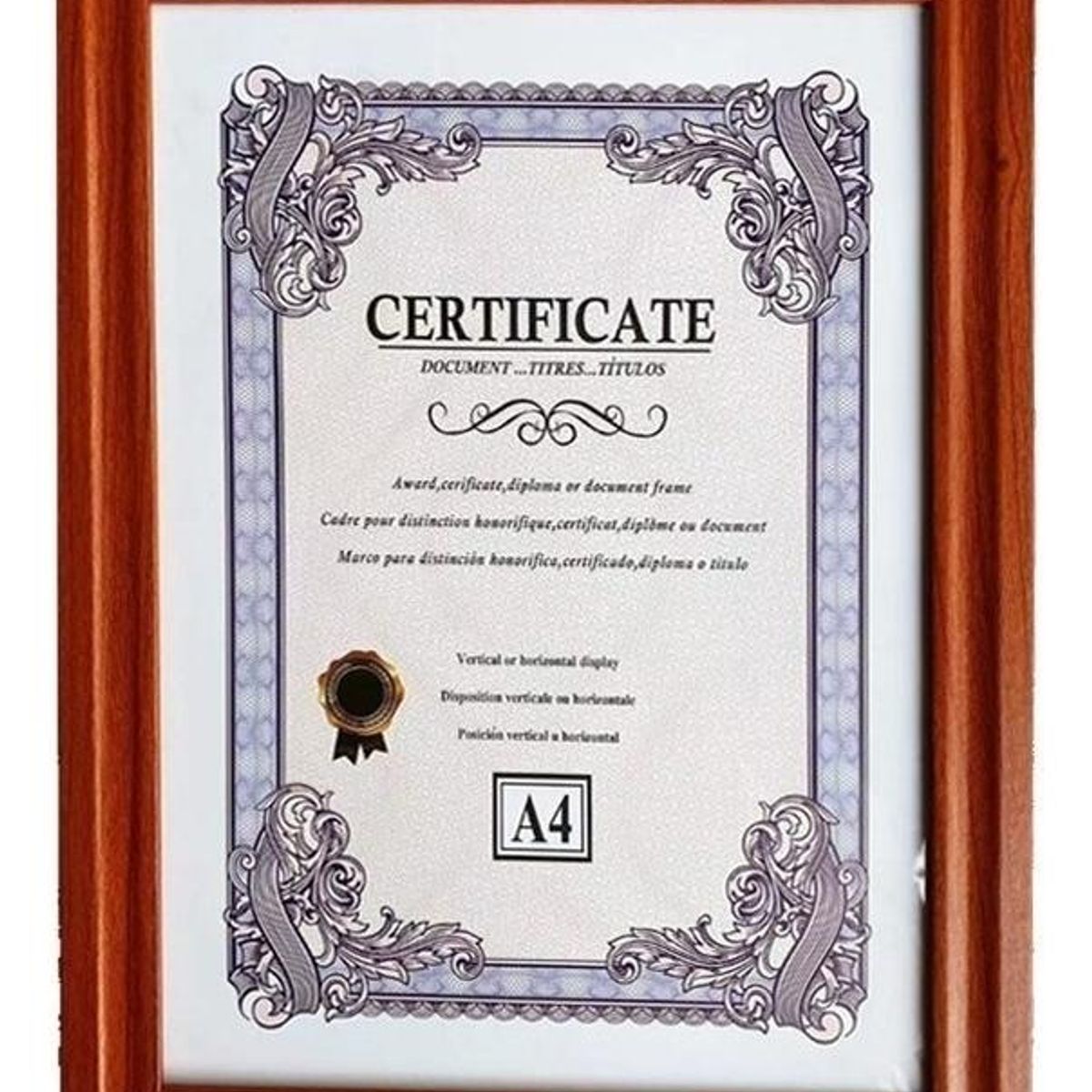 GENERICO - Cuadro Marco de Foto A4 de Madera en Colores Variados.