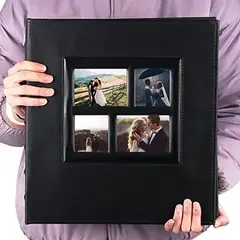 GENERICO - Álbum Fotográfico Negro para 500 Fotos - 50 Páginas