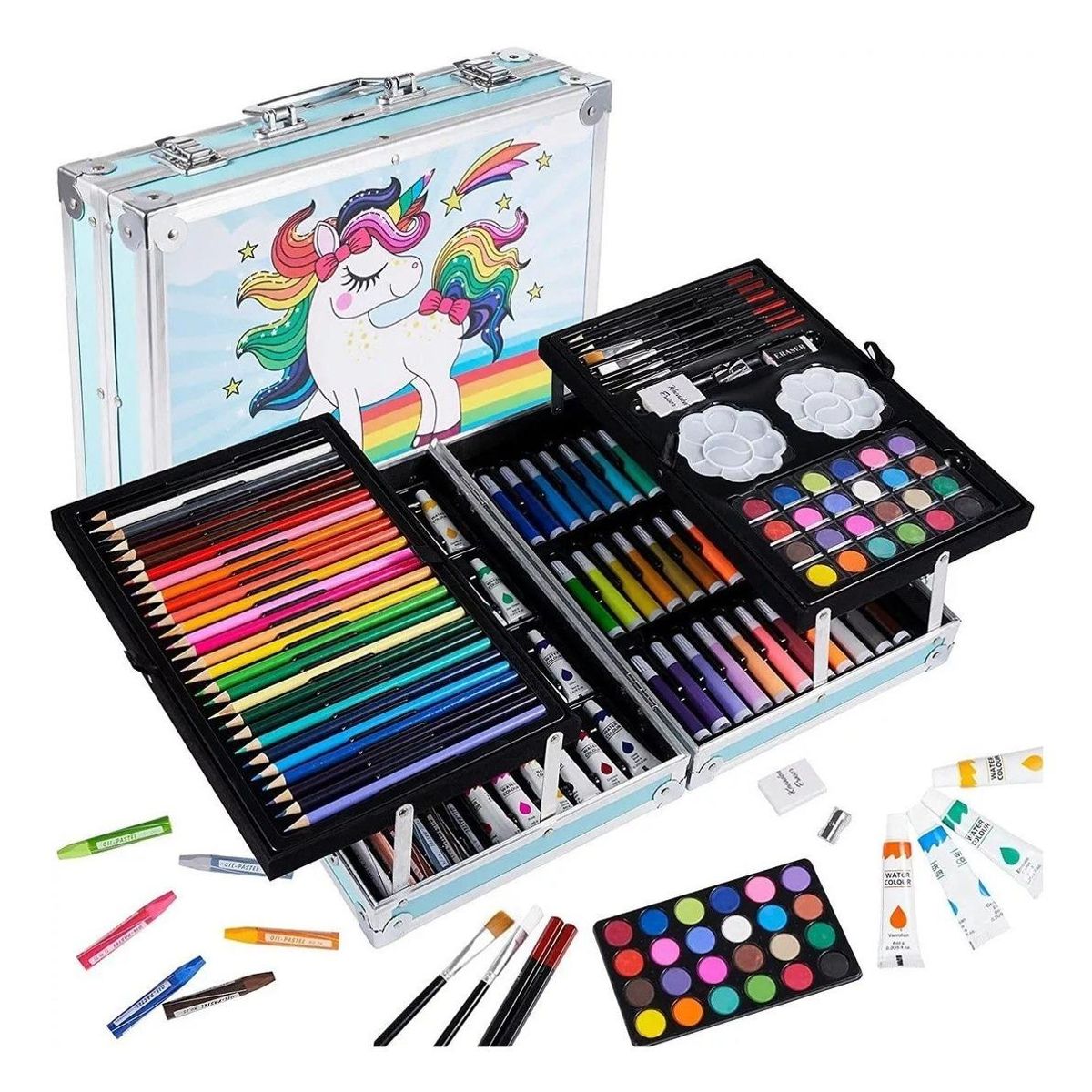 GENERICO - Set de Pintura de 145 Piezas con Maleta para Niños
