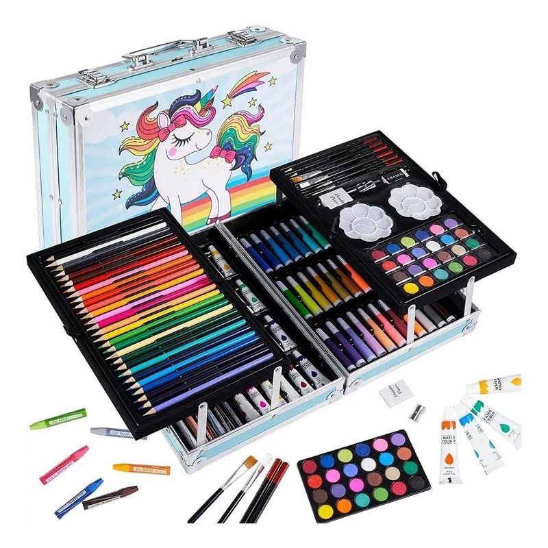 GENERICO - Set de Pintura de 145 Piezas con Maleta para Niños